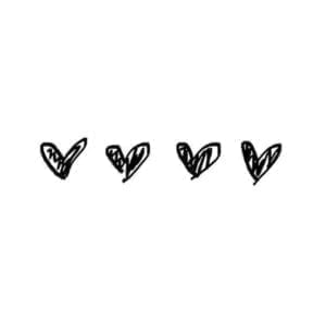 four love hearts