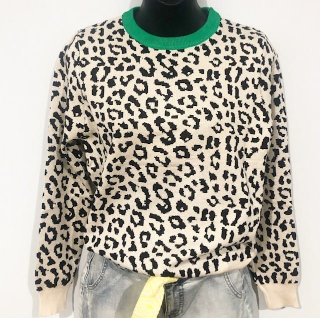 LEOPARD KNIT | GREEN - Mary & Me